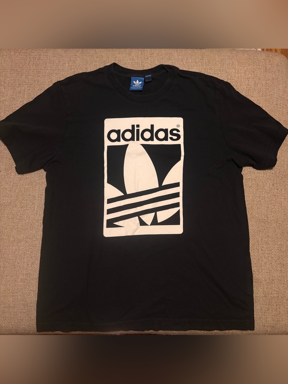 Adidas Logo Black T Shirt